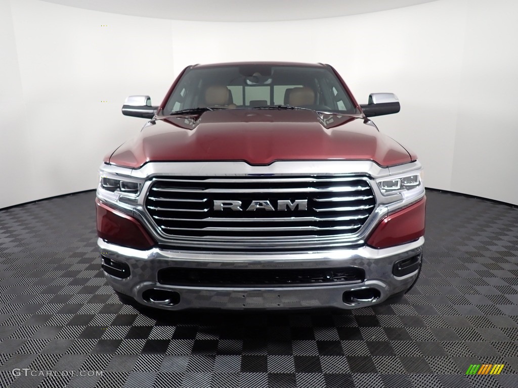 2019 1500 Long Horn Crew Cab 4x4 - Delmonico Red Pearl / Mountain Brown/Light Frost Beige photo #8