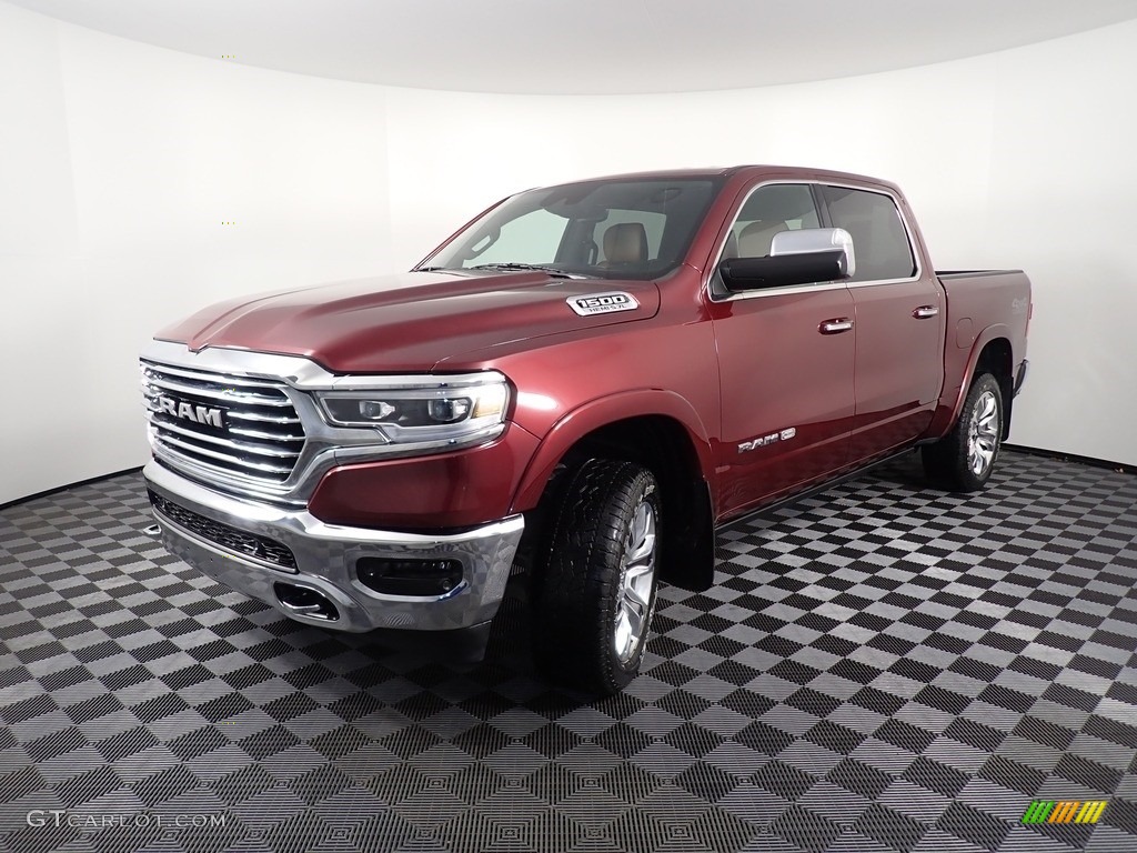 2019 1500 Long Horn Crew Cab 4x4 - Delmonico Red Pearl / Mountain Brown/Light Frost Beige photo #11
