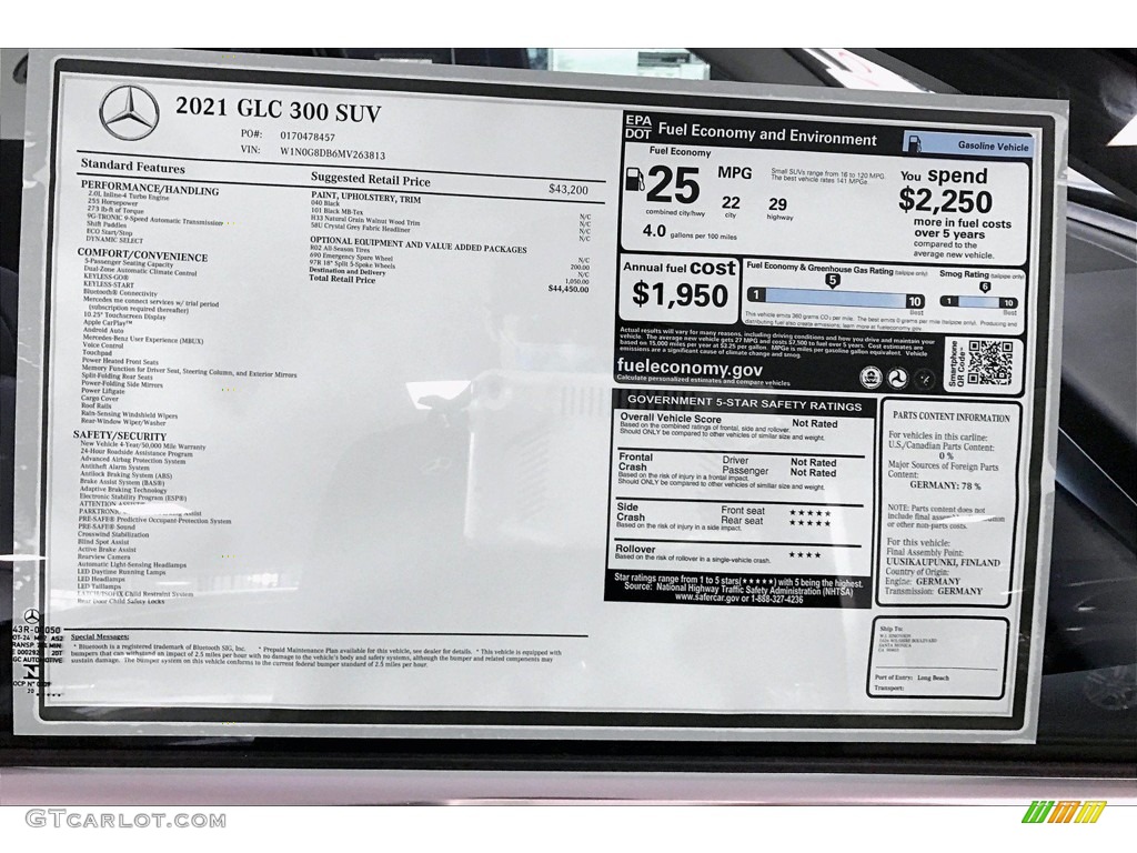 2021 GLC 300 - Black / Black photo #11