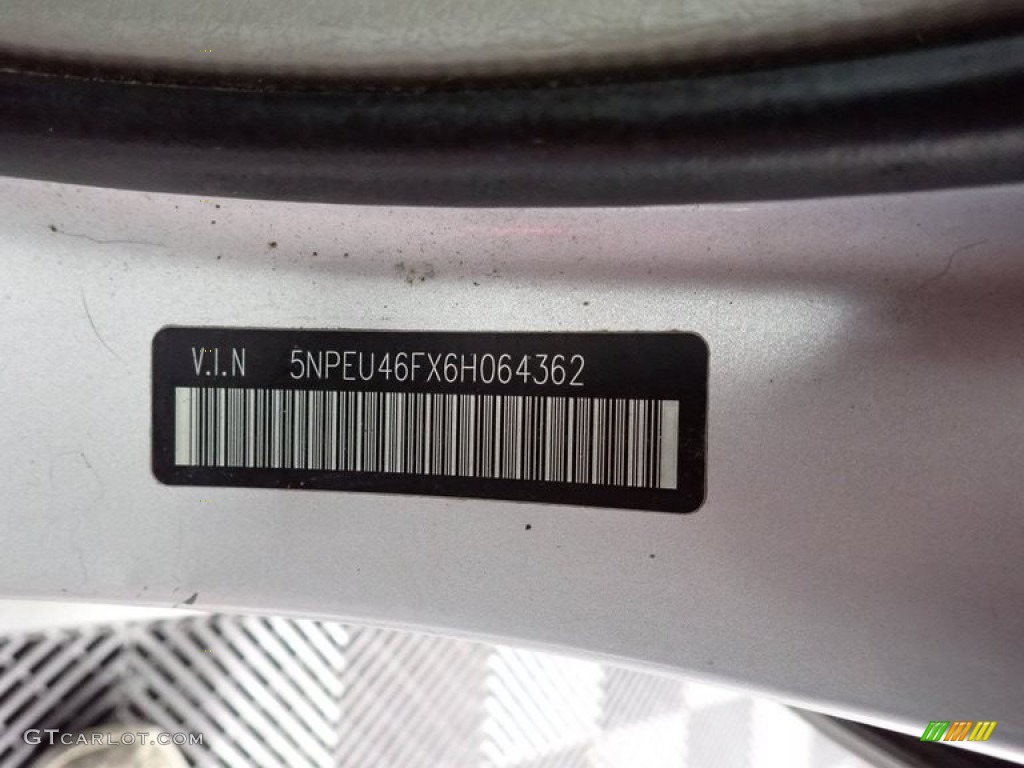 2006 Sonata LX V6 - Bright Silver / Gray photo #38
