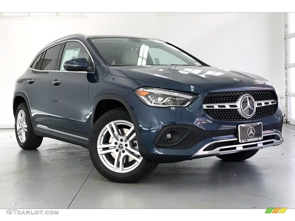 2021 GLA 250 - Denim Blue Metallic / Macchiato Beige photo #10