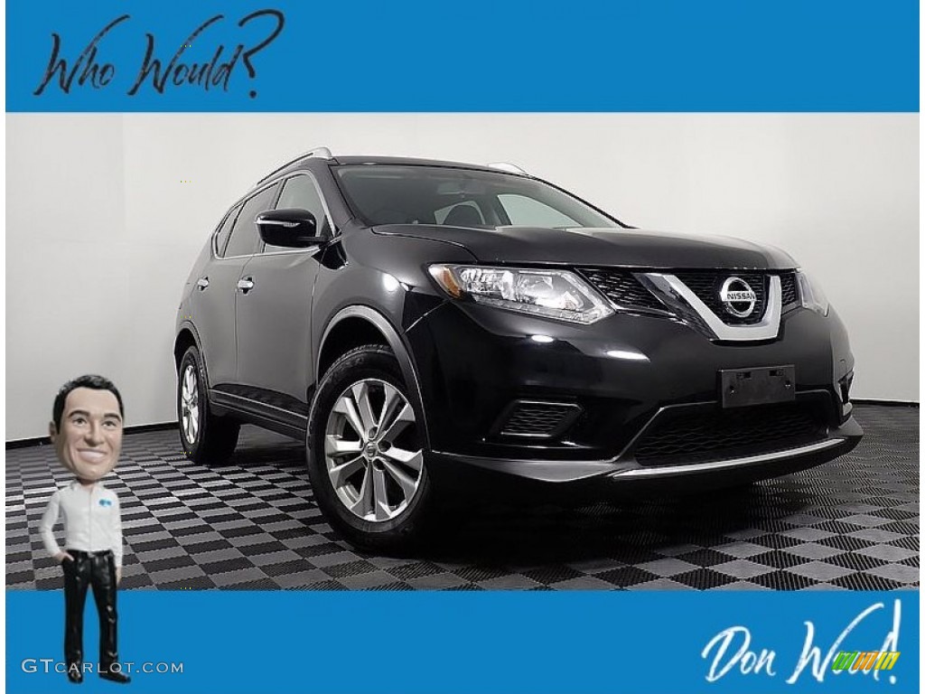 2015 Rogue SV AWD - Super Black / Charcoal photo #1