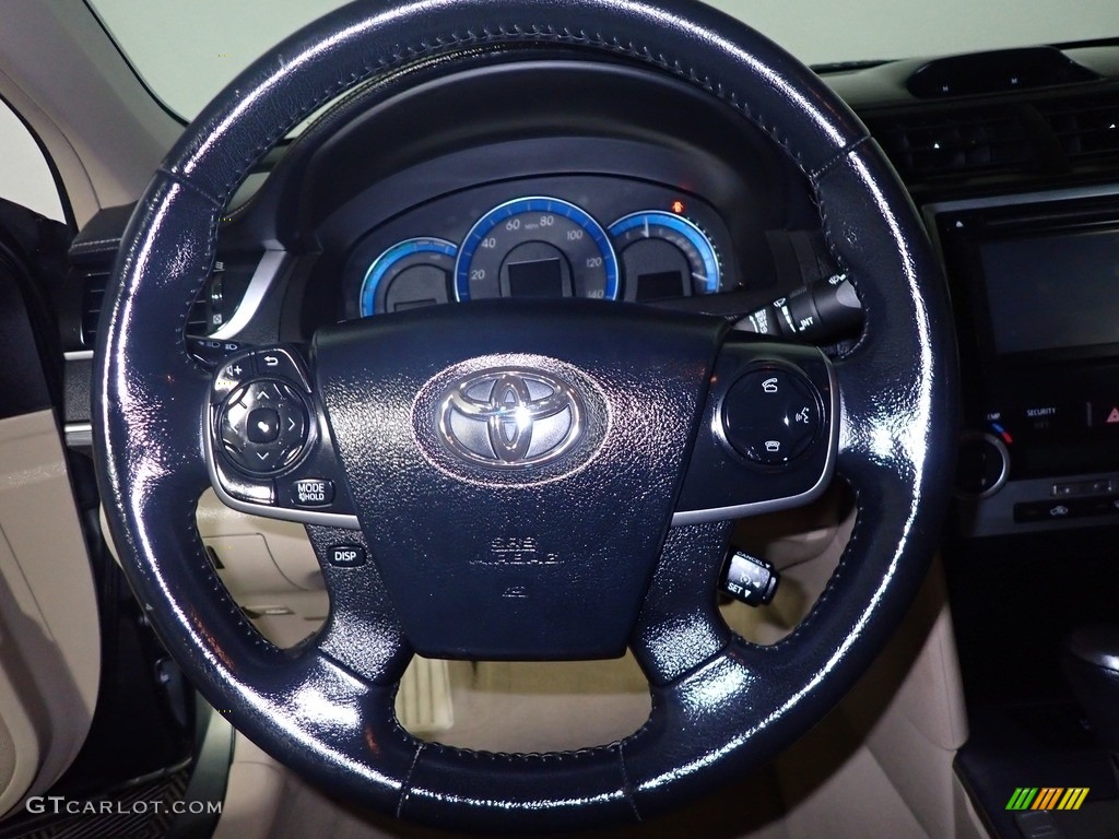 2013 Camry Hybrid XLE - Cypress Green Metallic / Ivory photo #20