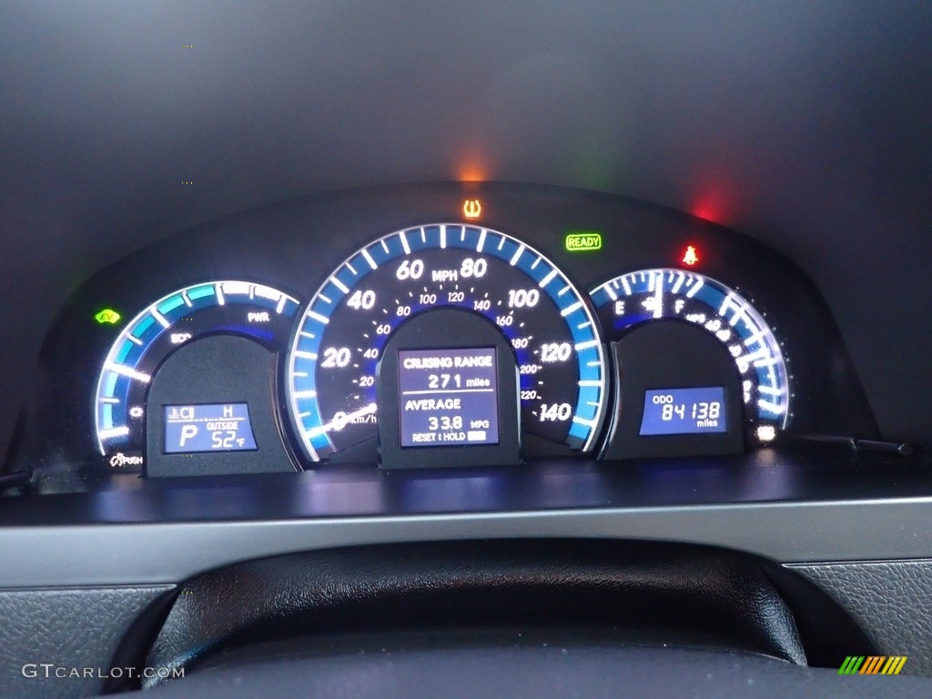 2013 Camry Hybrid XLE - Cypress Green Metallic / Ivory photo #23