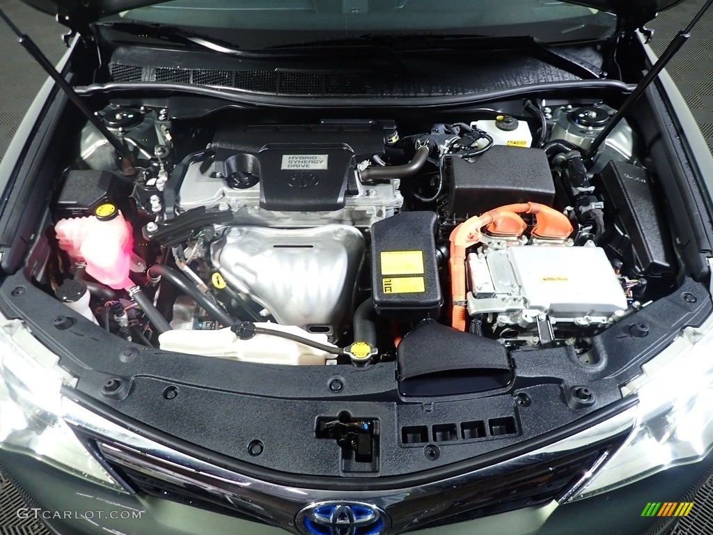 2013 Camry Hybrid XLE - Cypress Green Metallic / Ivory photo #39