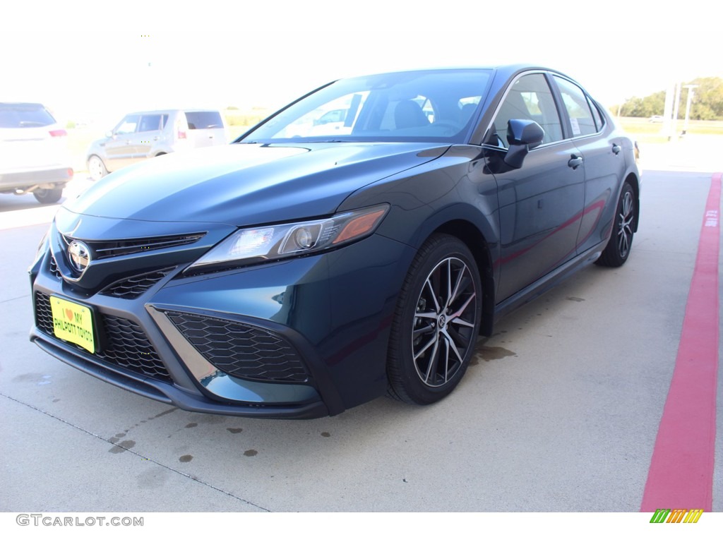 2021 Camry SE - Galactic Aqua Mica / Black photo #4