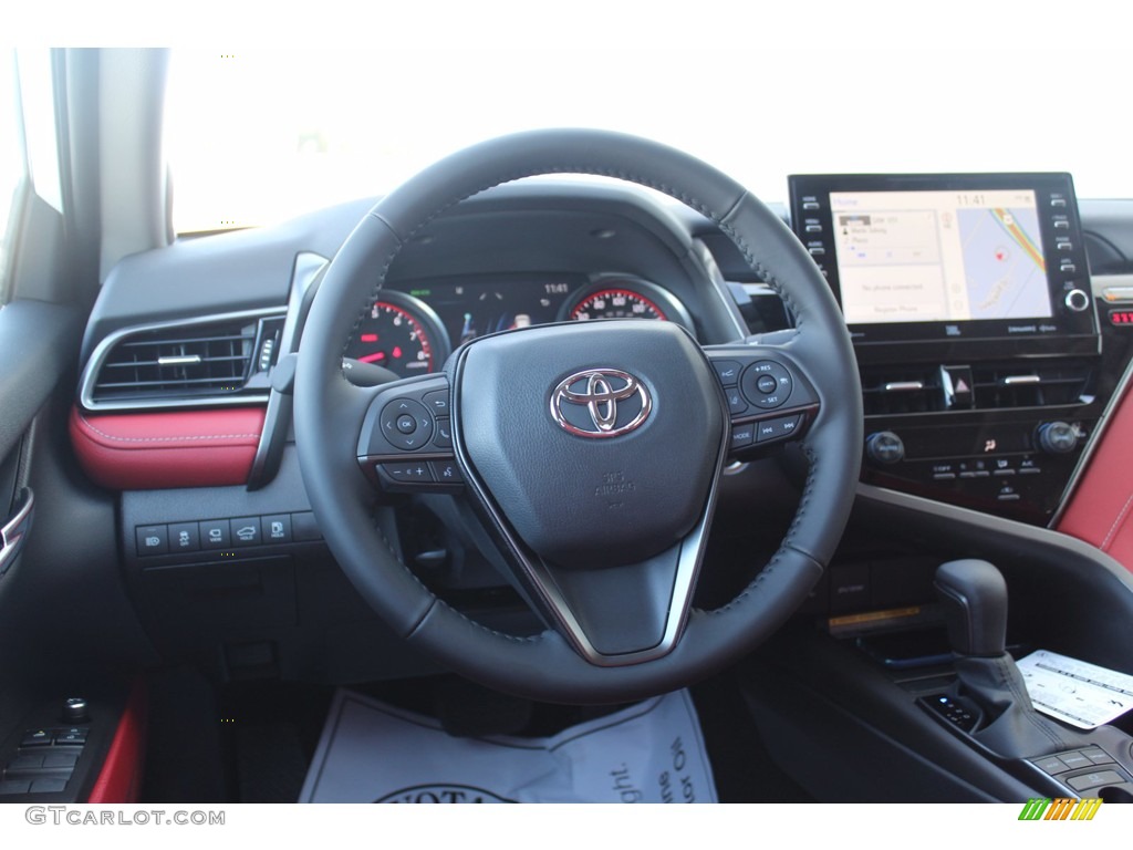 2021 Camry XSE - Wind Chill Pearl / Cockpit Red photo #22