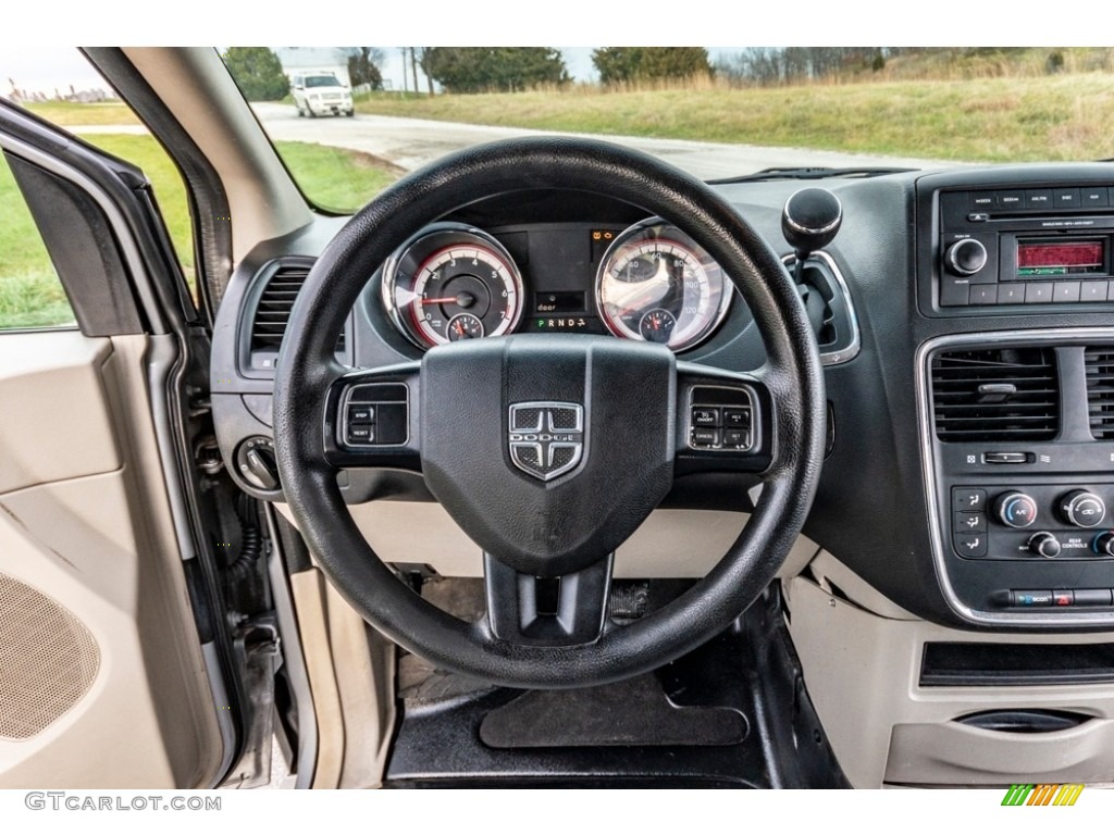 2014 Dodge Grand Caravan SE Black/Light Graystone Steering Wheel Photo #140331633