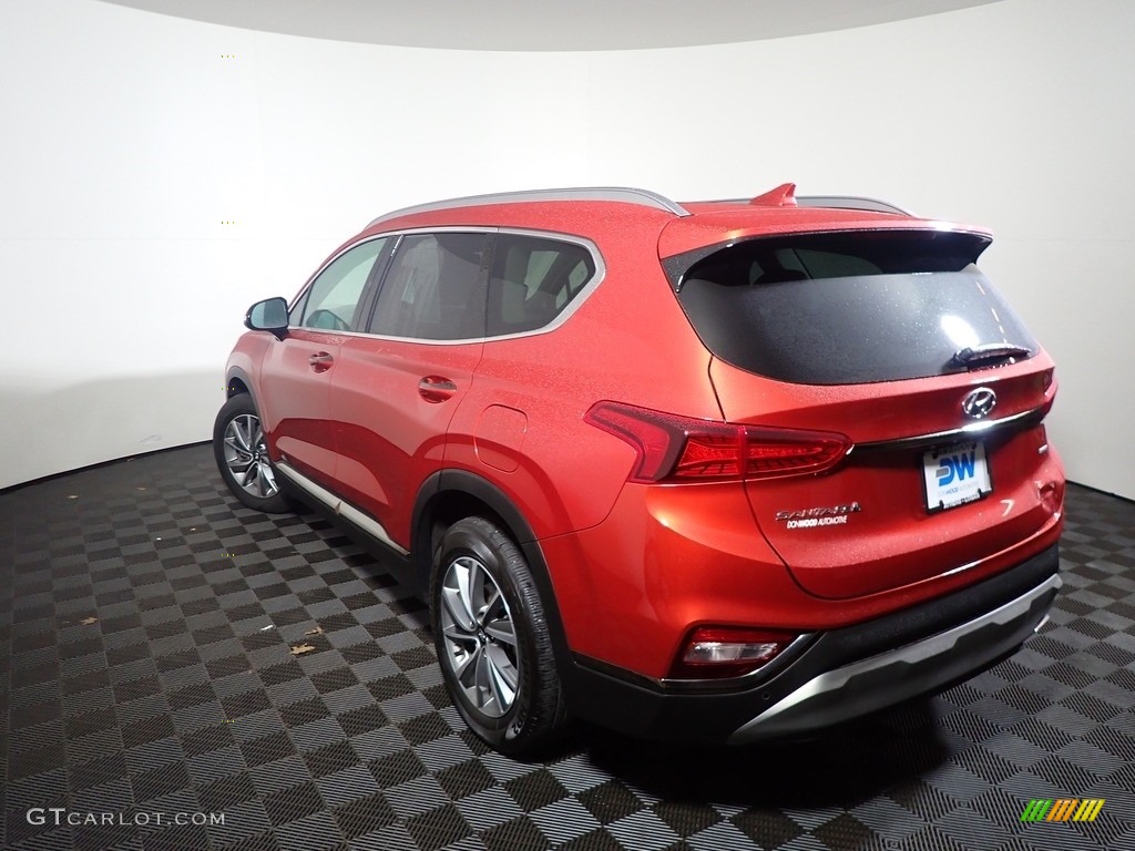 2019 Santa Fe Limited AWD - Lava Orange / Espresso/Gray photo #6