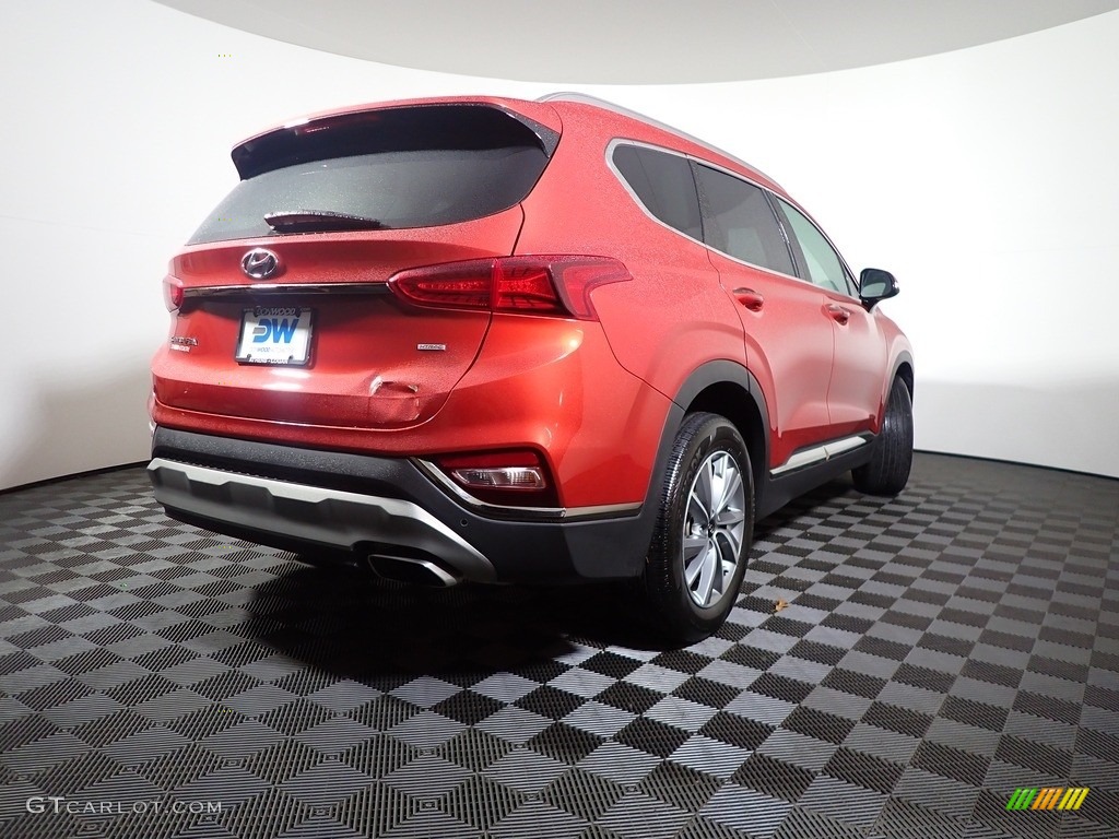 2019 Santa Fe Limited AWD - Lava Orange / Espresso/Gray photo #7