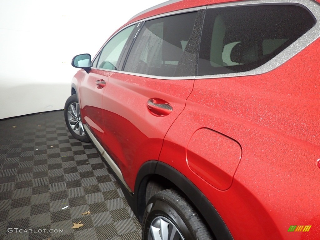 2019 Santa Fe Limited AWD - Lava Orange / Espresso/Gray photo #9