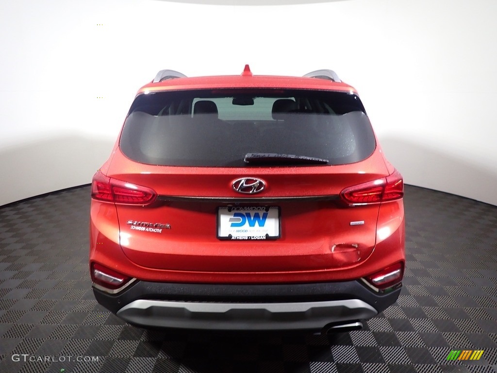 2019 Santa Fe Limited AWD - Lava Orange / Espresso/Gray photo #12