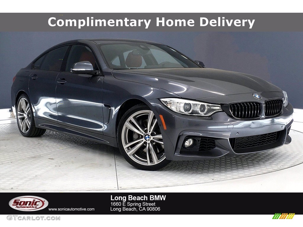 2017 4 Series 440i Gran Coupe - Mineral Grey Metallic / Coral Red photo #1