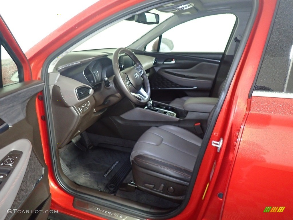 2019 Santa Fe Limited AWD - Lava Orange / Espresso/Gray photo #18