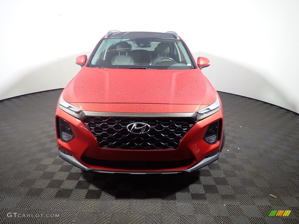 2019 Santa Fe Limited AWD - Lava Orange / Espresso/Gray photo #41