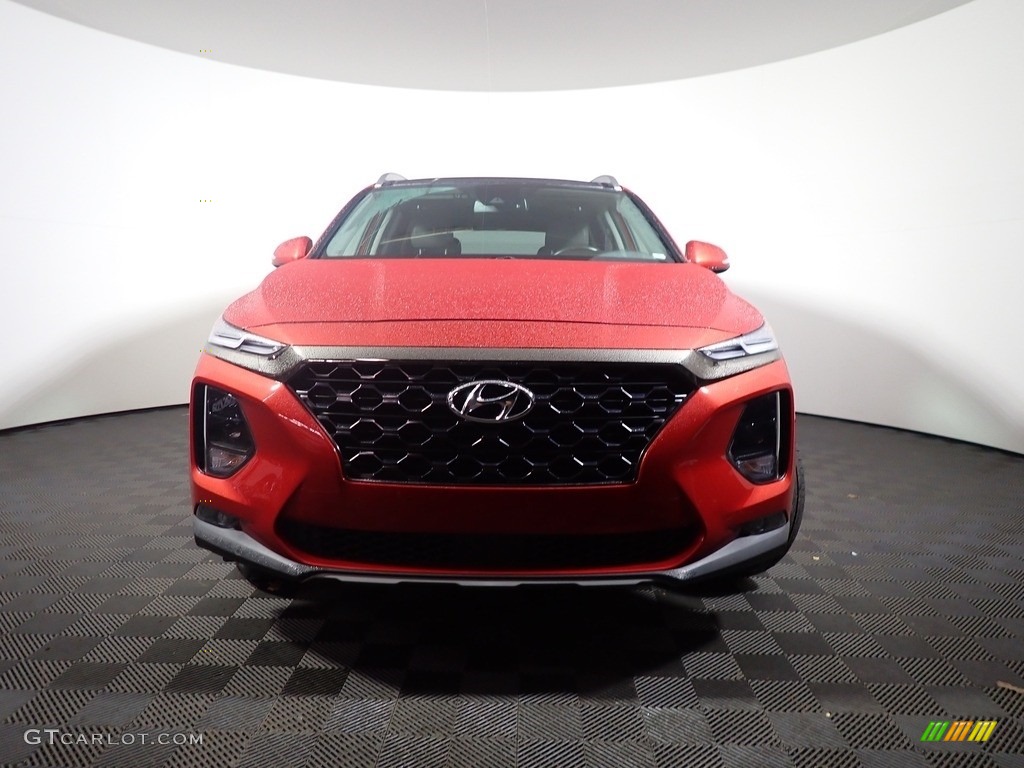 2019 Santa Fe Limited AWD - Lava Orange / Espresso/Gray photo #42