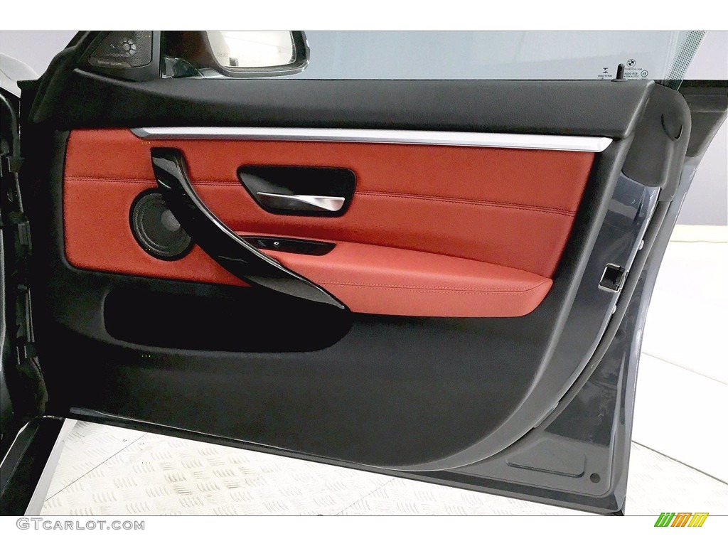 2017 BMW 4 Series 440i Gran Coupe Coral Red Door Panel Photo #140334231
