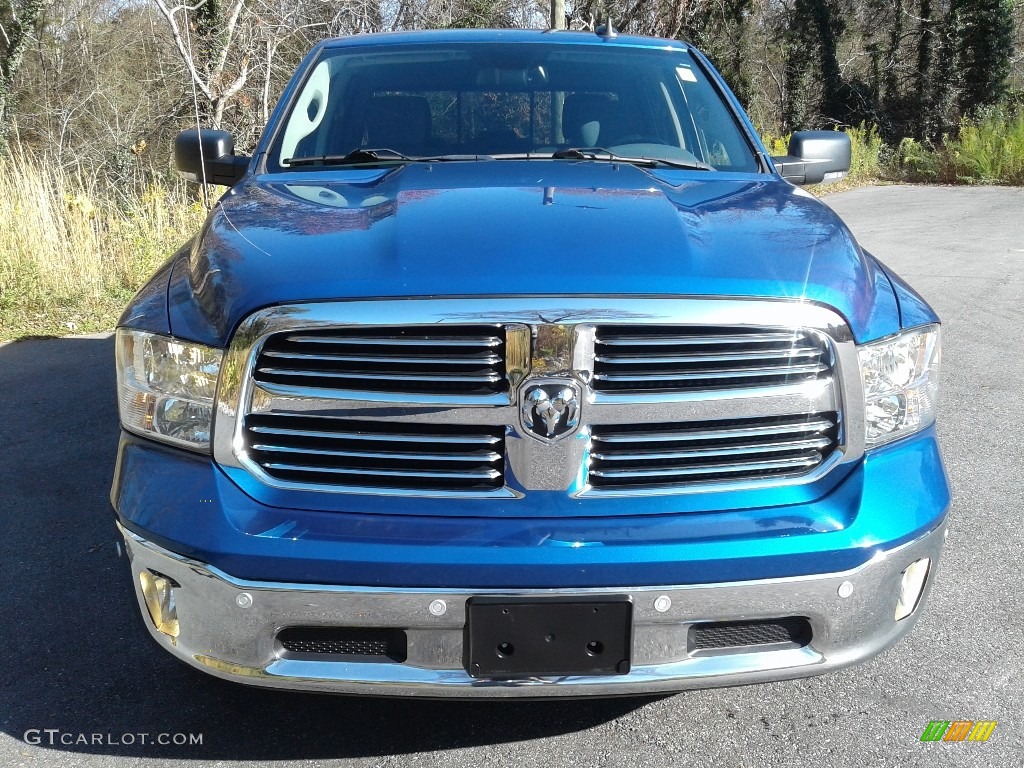 2018 1500 Big Horn Crew Cab 4x4 - Blue Streak Pearl / Black/Diesel Gray photo #3