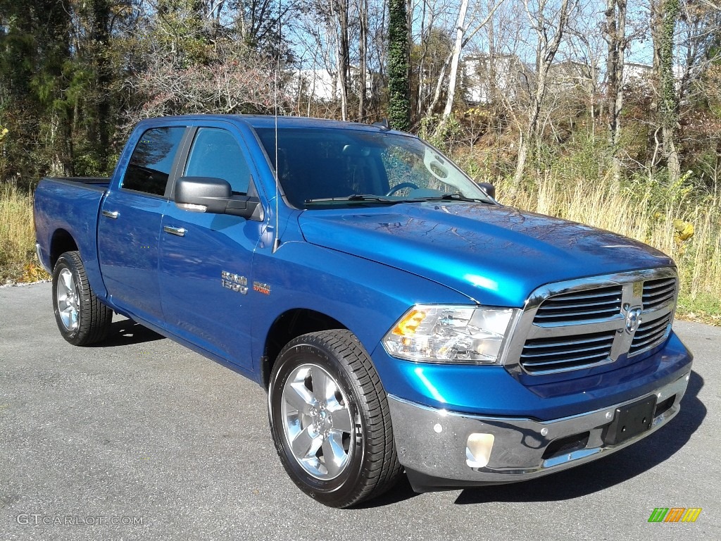2018 1500 Big Horn Crew Cab 4x4 - Blue Streak Pearl / Black/Diesel Gray photo #4