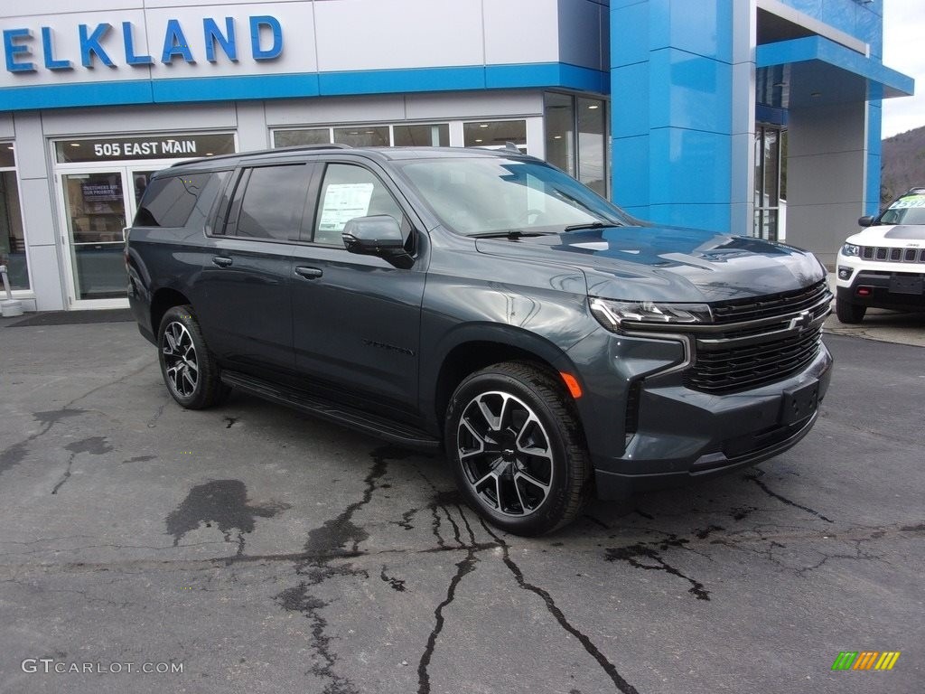 2021 Suburban RST - Shadow Gray Metallic / Jet Black/Victory Red photo #1