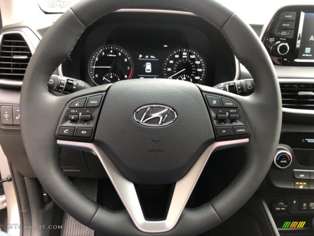 2021 Hyundai Tucson Limited AWD Black Steering Wheel Photo #140339901