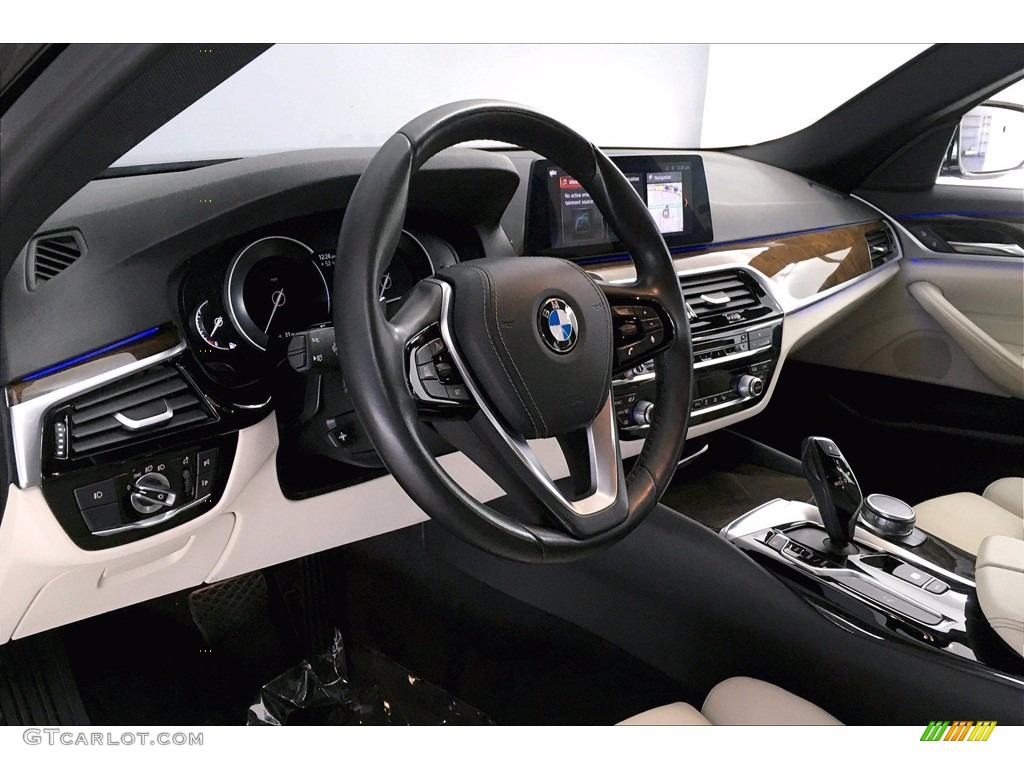 2017 5 Series 540i Sedan - Jet Black / Ivory White photo #21