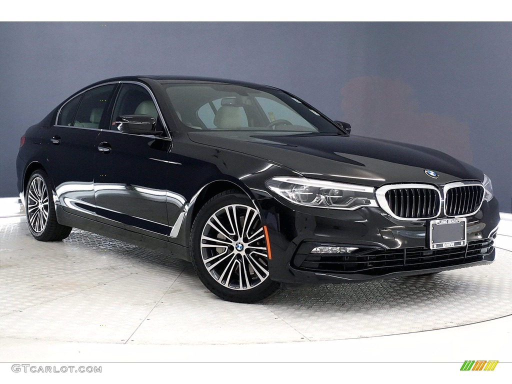 2017 5 Series 540i Sedan - Jet Black / Ivory White photo #37