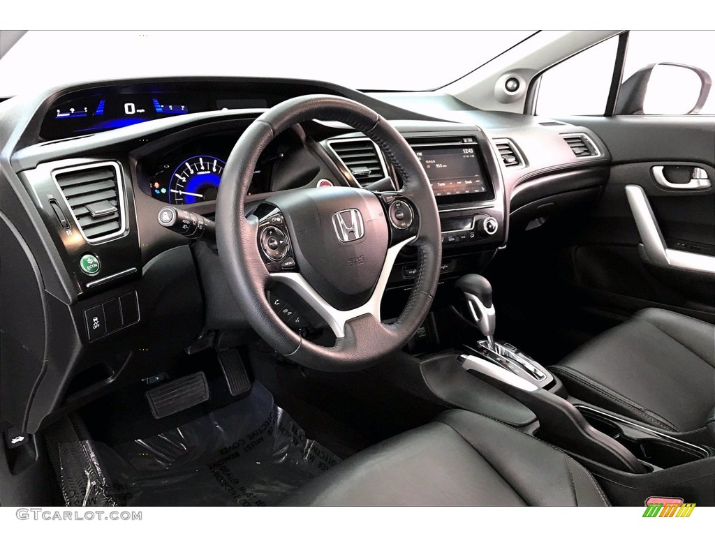 2015 Honda Civic EX-L Coupe Black Dashboard Photo #140356554