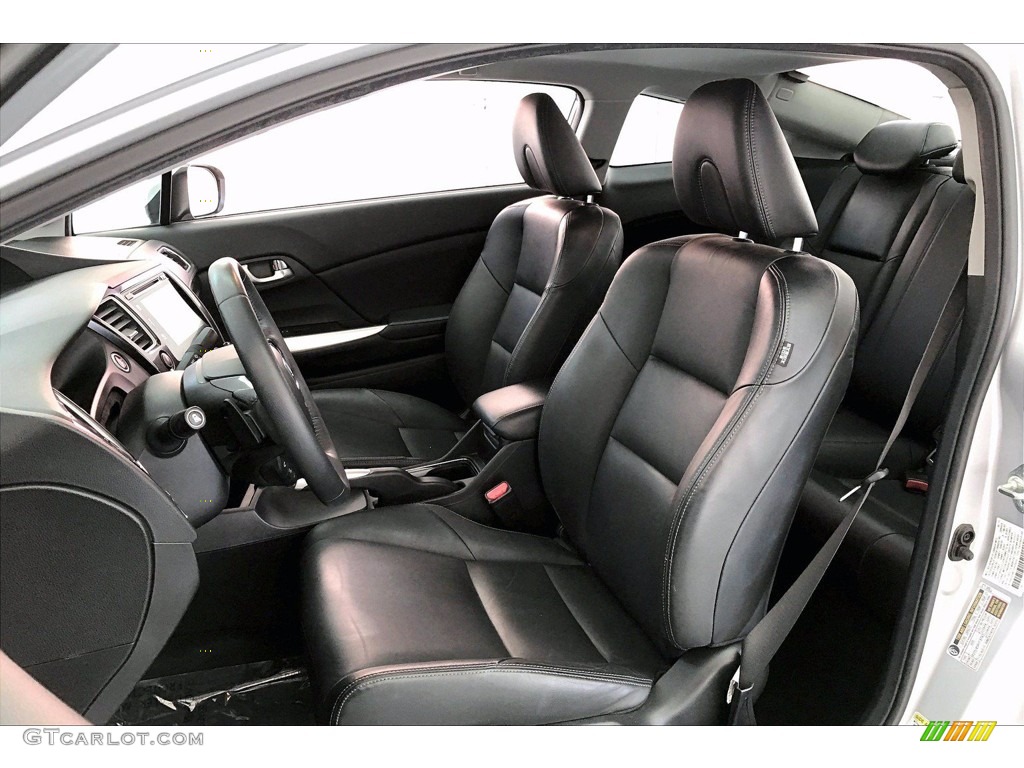 Black Interior 2015 Honda Civic EX-L Coupe Photo #140356653