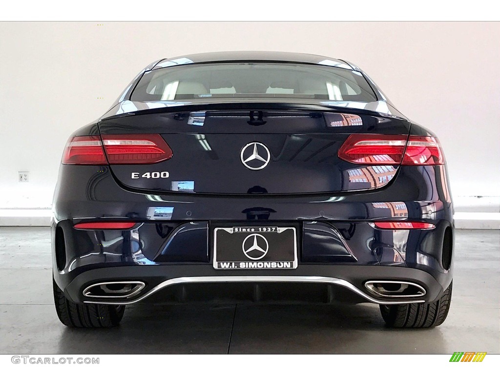 2018 E 400 Coupe - Lunar Blue Metallic / Macchiato Beige/Yacht Blue photo #3