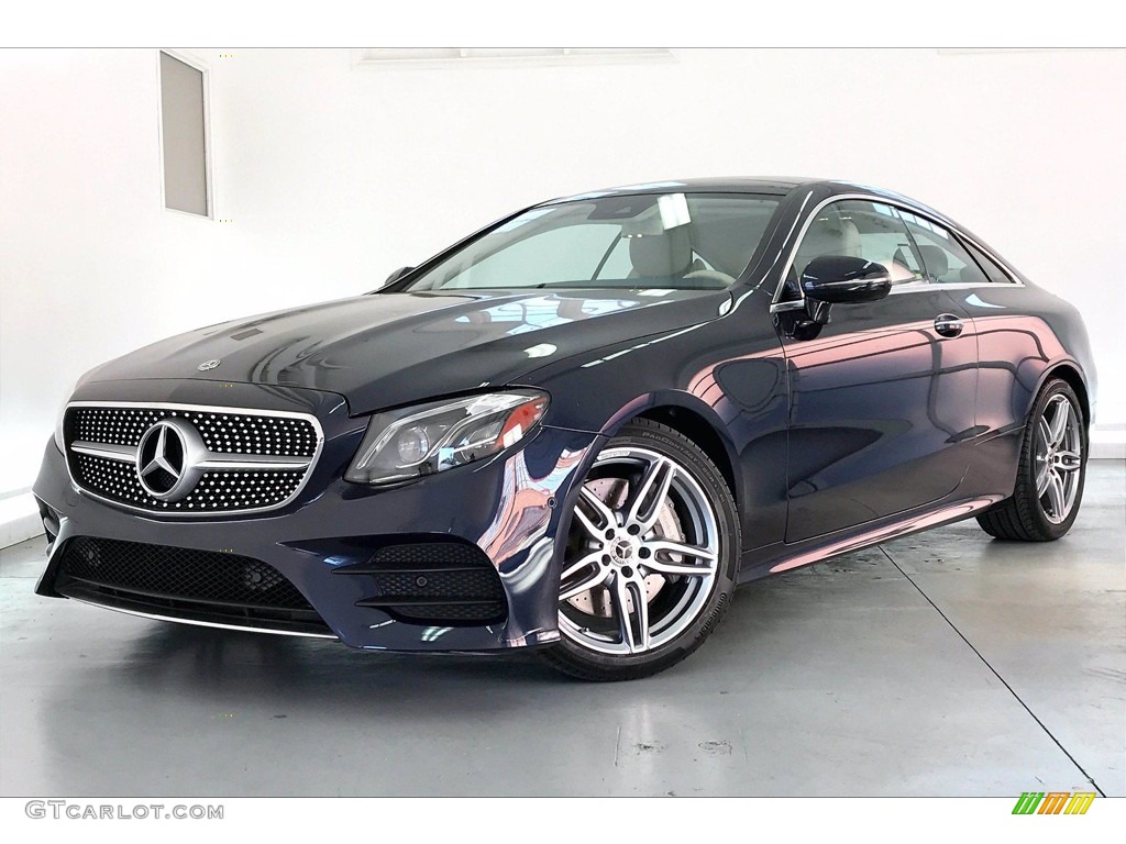 2018 E 400 Coupe - Lunar Blue Metallic / Macchiato Beige/Yacht Blue photo #12