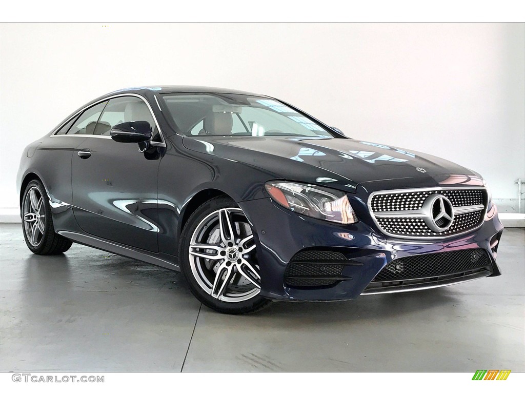 2018 E 400 Coupe - Lunar Blue Metallic / Macchiato Beige/Yacht Blue photo #34