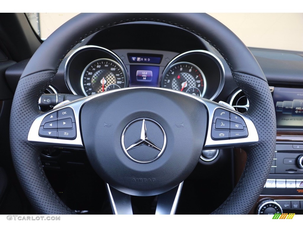 2020 Mercedes-Benz SLC 300 Roadster Black Steering Wheel Photo #140359131