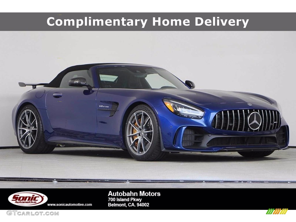 2020 AMG GT R Roadster - Brilliant Blue Metallic / Silver Pearl/Black photo #1