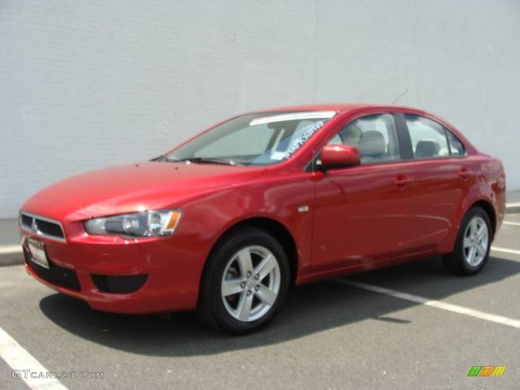 2009 Lancer ES - Rally Red Pearl / Beige photo #1