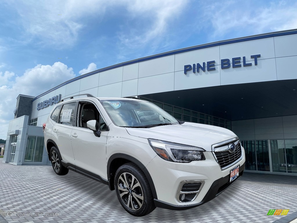 2021 Forester 2.5i Limited - Crystal White Pearl / Black photo #1