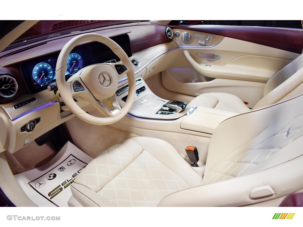designo Macchiato Beige/Titian Red Interior 2018 Mercedes-Benz E 400 Convertible Photo #140367706