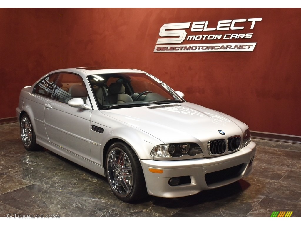 2002 M3 Coupe - Titanium Silver Metallic / Grey photo #3