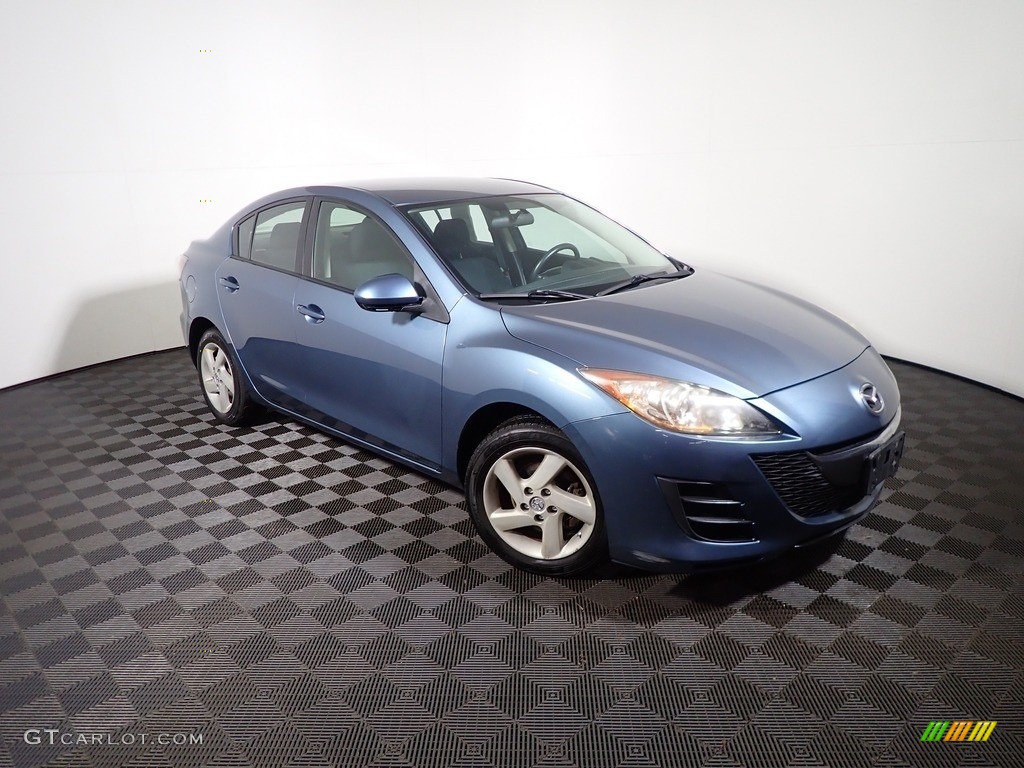 2010 MAZDA3 i Sport 4 Door - Gunmetal Blue Mica / Black photo #2