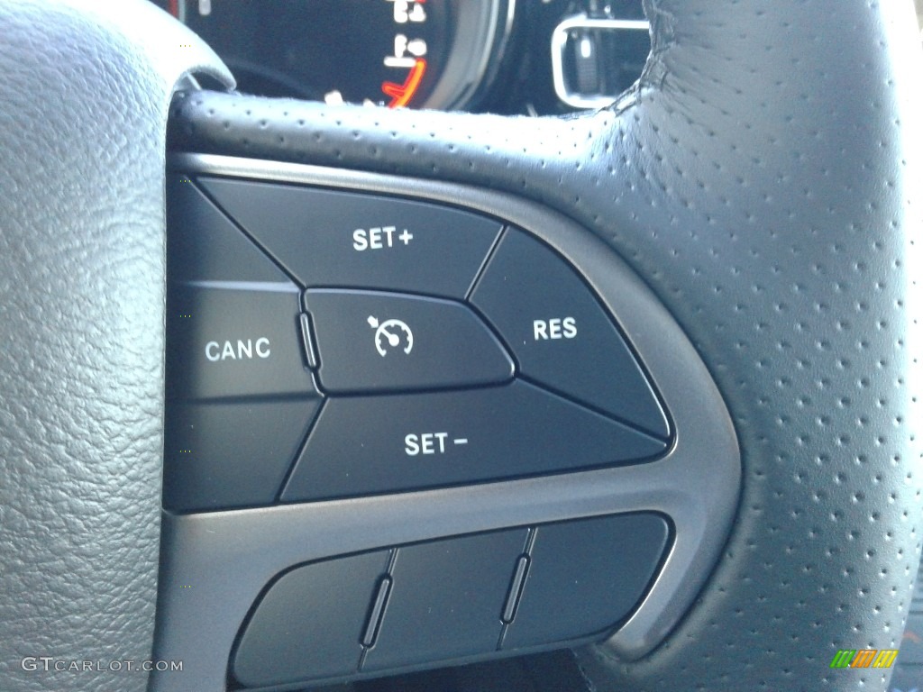 2021 Dodge Durango SXT Plus Blacktop AWD Black Steering Wheel Photo #140371171