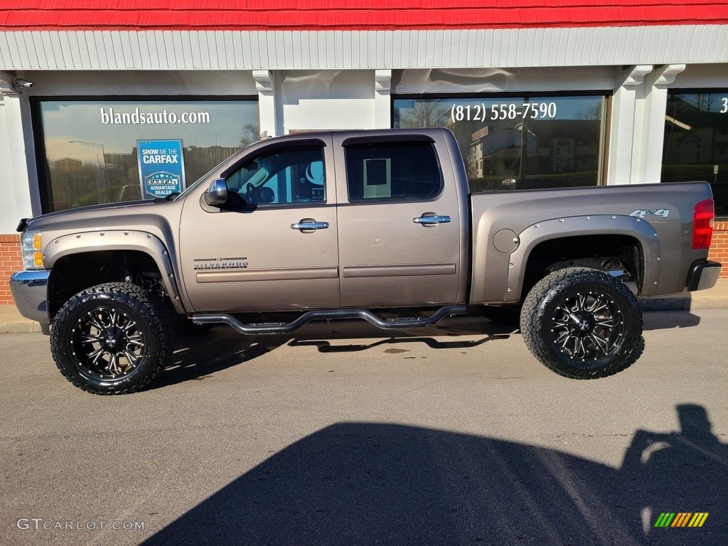 2013 Silverado 1500 LS Crew Cab 4x4 - Mocha Steel Metallic / Dark Titanium photo #1