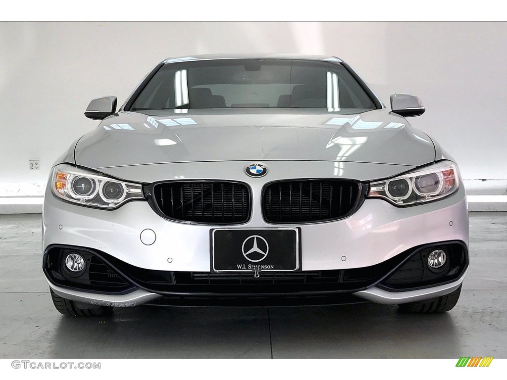 2016 4 Series 428i Coupe - Glacier Silver Metallic / Black photo #2