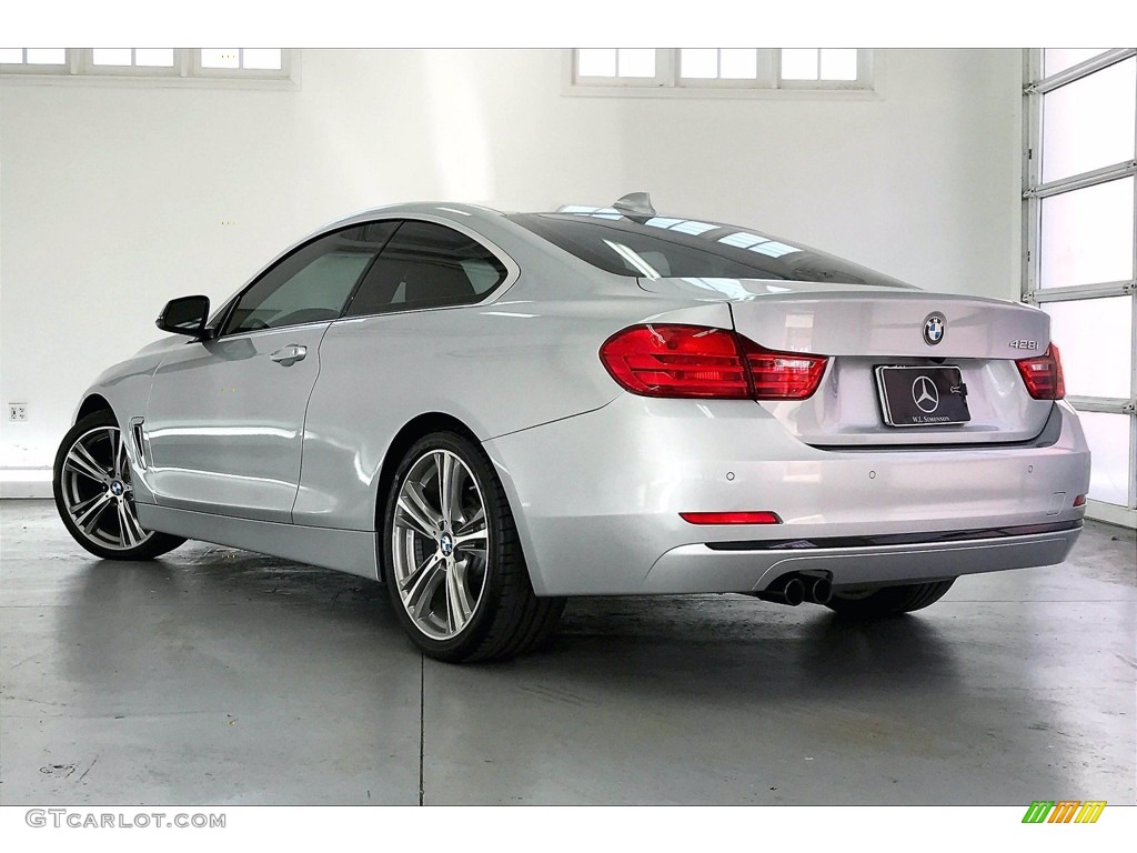 2016 4 Series 428i Coupe - Glacier Silver Metallic / Black photo #10