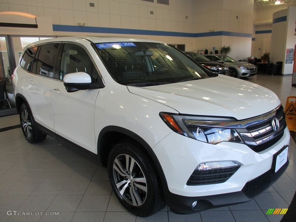 White Diamond Pearl 2018 Honda Pilot EX-L AWD Exterior Photo #140375672