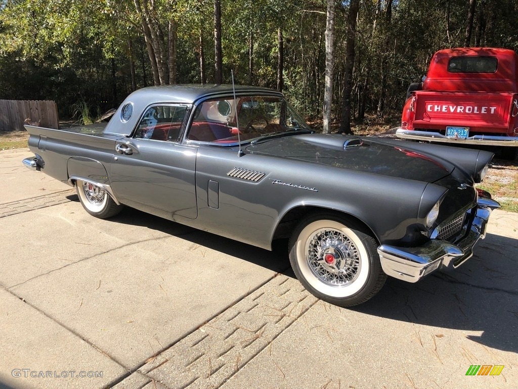 Gunmetal Gray 1957 Ford Thunderbird Convertible Exterior Photo #140377085