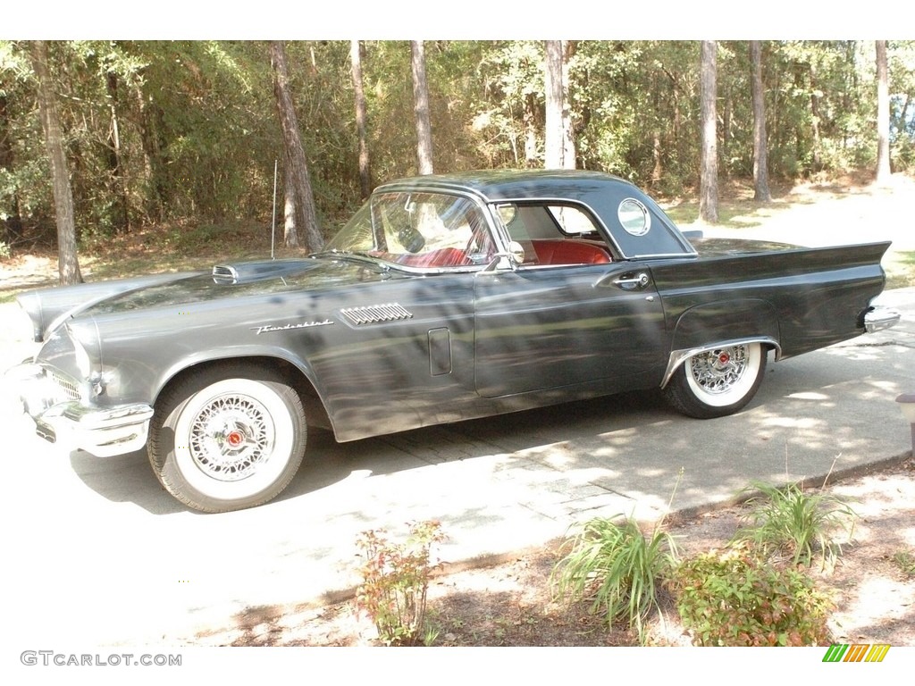 Gunmetal Gray 1957 Ford Thunderbird Convertible Exterior Photo #140377238