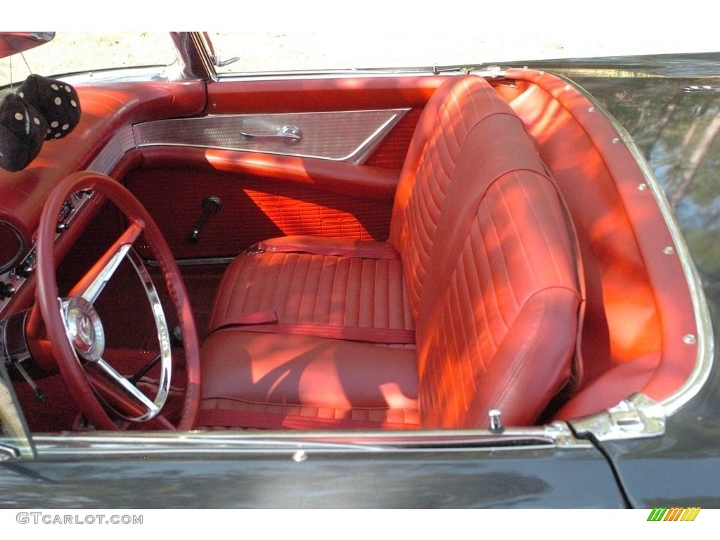 Flame Red Interior 1957 Ford Thunderbird Convertible Photo #140377403