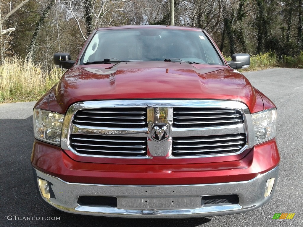 2014 1500 Big Horn Crew Cab - Deep Cherry Red Crystal Pearl / Black/Diesel Gray photo #3