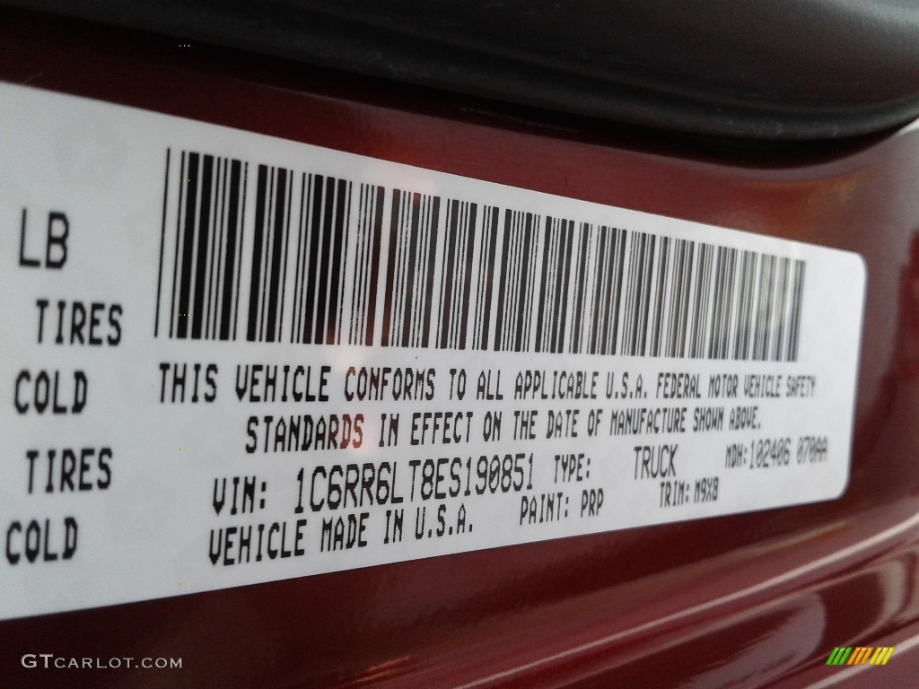 2014 1500 Big Horn Crew Cab - Deep Cherry Red Crystal Pearl / Black/Diesel Gray photo #31