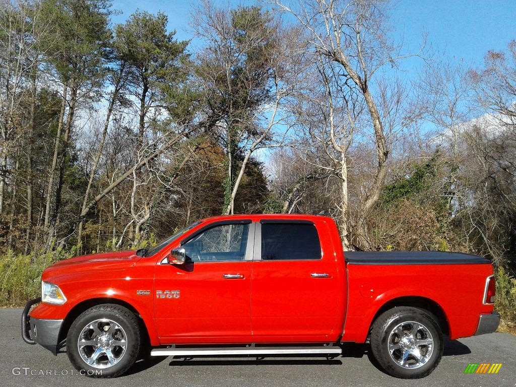 2014 1500 Laramie Crew Cab 4x4 - Flame Red / Black photo #1